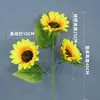 Girasol de simulación girasol hecho a mano decoración para el hogar centro comercial flor artificial accesorios para fotografía al aire libre flores artificiales venta al por mayor