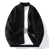 Recomendação de Item Quente Moda Tendência Cardigan de Tricô com Gola Alta Espessa Suéter de Tricô. Peça de Tricô para Homens