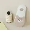 Calcetines de Piso Sencillos de Color Sólido Estilo Harajuku Japonés para el Hogar Moda Versátil Felpa Dibujos Animados Imitación de Visón Calcetines Invisibles Calcetines de Barco para Mujer