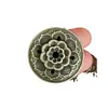Porta incienso de hilo zen con nueve agujeros, mini incienso de loto con forma de calabaza de cobre, base de incienso de hilo con forma de gota de agua, quemador de incienso antiguo