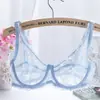 Roupa Íntima Feminina Popular Taobao Fina Respirável, Sutiã de Renda Completa, Sutiã Push-Up Ajustável Atacado Fabricante