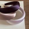 Diadema de satén de alta gama con sensación retro de color sólido, versión ancha, con esponja en la parte superior del cráneo, accesorios para el cabello, nueva horquilla para el tocado