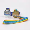 Fabricante Personaliza Medalhas Tridimensionais de Liga de Zinco com Artesanato em Relevo para Prêmios Comemorativos e Reconhecimento de Honra