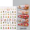 FULL BEAUTY Nuevas Pegatinas Navideñas para Uñas Santa Claus Gorro de Regalo Pegatinas para Uñas