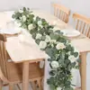 Decoração de Festa de Casamento Rattan Planta Artificial Rattan de Eucalipto Folhas de Eucalipto Hera de Rattan Artificial Transfronteiriça