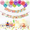 Set de Decoración Personalizado de Pancarta y Globos para Escena de Cumpleaños, Incluyendo Guirnalda, Pancarta y Combinación de Cadena de Perlas para una Atmósfera Festiva