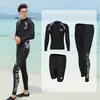 Traje de Surf para Pareja al por Mayor con Cremallera, Mangas Largas y Pantalones Largos, Traje de Buceo, Rash Guard, Traje de Baño de Dos Piezas con Protección Solar para Hombres y Mujeres