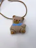 Colar Infantil de Tecido Feito à Mão Coreano com Gola Halter, Roupas Fofas e Doces, Pingentes para Suéteres, Acessórios de Outono e Inverno, Feito à Mão