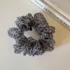 Goma para el pelo de estilo coreano, extragrande, de malla, con estampado de leopardo, para mujer, estilo perezoso, accesorio para el pelo de alta gama para niñas
