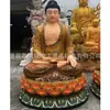 Cobre Fundido Hua Yan San San Sanbao Estatua de Buda Templo Parche Grande Dorado Buda Farmacéutico Escultura de Cobre