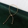Pulseira Retrátil Ajustável Estilo Japonês e Coreano Nicho Retro Feminina Estilo Cool Ins Aço Titânio Simples Cor Osso de Cobra Peça de Mão Sem Cor