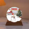 Árbol de Navidad Fruta de la Paz Luz Nocturna de Cristal de Colores Adornos Decorativos Creativos para Dormitorio Hogar Escritorio Regalo de Navidad