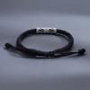 Pulsera Retro con Patrón Ping An para Hombre, Pulsera de Moda para Hombre Estilo Frío ins, Pulsera Versátil para Hombre, Distintiva Correa de Mano Tejida a Mano de Doble Anillo