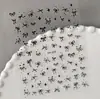 Adesivos de Unha com Laço de Bolinhas Transfronteiriços, Versátil Estrela Plana Laço Adesivos de Unha DIY Dh839