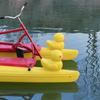 Bicicleta Acuática Doble Patito Amarillo, Bicicleta de Pedales Individual de Polietileno, Bote de Pedales de Parque Acuático para Atracción Turística