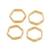 Anel Quadrado de Liga de Desenho Animado com Moldura de Contas Estrela de Cinco Pontas Anel de Contas para Pulseira DIY Feita à Mão Material Espaçador de Contas para Pulseira