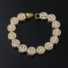AliExpress Nova Pulseira de Diamante Smiley Hip Hop Moda Europeia e Americana Cool Boate Didi Pulseira Masculina