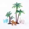Decoración para Pastel de Horneado de Árbol de Coco Artificial Grande de 14 cm Modelo de Árbol de Coco Decoración de Hierba Acuática para Acuario de Peces en Miniatura