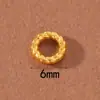 Acessórios Vietnamitas de Ouro de Areia Estilo Antigo Contas Espaçadoras de Alta Retenção de Cor Pingente de Pêssego com Zircônia Embutida Pulseira Corrente de Extensão para Colar Joias DIY