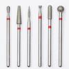 Herramientas para manicura, removedor de uñas, cabezal de pulido de carborundo, diamante frontal ruso, cabezal de tratamiento frontal en caja de 6 piezas
