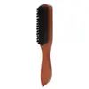 Escova de limpeza de cabelo quebrado transfronteiriça escova de cerdas de madeira maciça pente de cabelo de três fileiras pente modelador pente para coque cabelo cauda pontiaguda pente de três fileiras