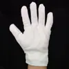 Guantes Blancos de Algodón, Guantes de Trabajo al por Mayor de Comercio Exterior, Guantes Blancos para Manualidades y Etiqueta, Protección Laboral Guantes Blancos de Felpa de Algodón Puro