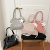 Outono 2026 Nova Tendência Nicho Simples Bolsa de Ombro Único Personalidade Alto Valor Cor Pura Textura Trançada Bolsa de Mão Estilo Balde