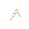 Pendientes Colgantes de Barra de Oro Pequeña Brillante Seleccionados Cuidadosamente Transfronterizos, Estilo Fresco, Pendientes de Lujo Ligero de Alta Gama, Pendientes de Moda para Mujer