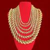 Oro tailandés de alta calidad oro arena no se desvanece collar tailandés simple para hombre dominante cobre chapado en oro joyería de estilo étnico
