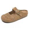 Diseño Retro de Nicho Sandalias Birkenstock de Piel Genuina para Mujer Zapatos Individuales Modelo Nuevo 2026 Suela Suave Sandalias Cerradas con Huecos