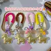 Llavero de Oro Año del Caballo Estilo Caliente Oro Puro 999 Hazte Rico Inmediatamente Colgante de Oro Cadena para Teléfono Móvil Regalo Venta al por Mayor