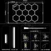 Luz de Garagem Luz Hexagonal Colmeia 110V Loja de Lavagem de Carros Filme Teto Luz Estação de Trabalho Beleza Automotiva Lâmpadas Zhongshan
