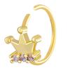 Anillo de nariz de amor de mariposa de diamante nuevo transfronterizo temperamento de personalidad femenina corona cruz joyería para piercing de nariz al por mayor