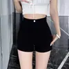 Pantalones cortos blancos ajustados de cintura alta para chica, pantalones casuales ultracortos para mujer, shorts ajustados sexy de verano para mujeres petite