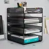 Organizador de escritorio para estudiantes, estantería, estantería de varios niveles, almacenamiento de escritorio, estante para libros ilustrados infantiles, organizador de archivos de escritorio de oficina
