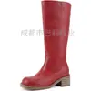 2026 Invierno Nuevo Estilo Comercio Exterior Nuevas Botas Largas Europeas y Americanas Talla Grande 40-46 Botas vaqueras occidentales retro para mujer de campus