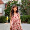 Vestido de Tirantes con Estampado Tridimensional 3D para Niña Verano Delgado Sin Mangas Chalecos Vestido Bebé Floral Largo