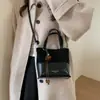 2025 Nuevo Bolso Cubo de Moda Portátil de Color Contrastante Mate Estilo Retro de Hombro Cruzado Tendencia Estampado de Leopardo Elegante Bolso para Mujer