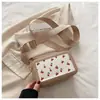 2025 Nueva Moda de Verano Elegante con Estilo Coreano Moda Casual Estilo Bosque Dulce Bolso Pequeño Cuadrado de un Solo Hombro Cruzado