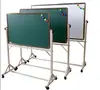 Suporte de Quadro Branco Magnético Móvel Dupla Face Tipo Stand Quadro Verde Ensino Escritório Escrita Quadro de Cortiça Quadro Negro Tamanho Ajustável