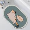 Alfombrilla absorbente de diatomeas para baño, alfombrilla antideslizante para puerta de baño, alfombrilla para inodoro