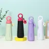 Taza de forma de pétalo muy elegante y simple con asa, taza aislada portátil de acero inoxidable, botella de agua de gran capacidad para deportes al aire libre al por mayor