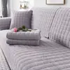 Almofada para Sofá de Flanela Vermelha Capa de Sofá Festiva para Casamento de Inverno Outono e Inverno Plush Espesso Simples Antiderrapante