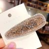 Nuevo Material DIY Clip de Cristal para Cabello Pinza de Vidrio Pinza Lateral Pinza para Flequillo Lateral Full Pedrería Venta al por Mayor