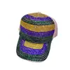 Novo Boné de Baseball Colorido com Pedras de Diamante para Carnaval, Boné Casual da Moda para Homens e Mulheres, Chapéu de Sol para Atividades ao Ar Livre
