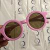 Nova rodada retro dinamarquês óculos de sol para crianças atacado ins bonito guarda-sol na moda baby bear óculos de sol júnior