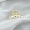 Horquilla Grande de Perlas Vintage Estilo Francés Pinza de Garra de Moda para la Parte Posterior de la Cabeza Accesorio para el Cabello de Temperamento Moderno Pinza de Tiburón