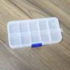 Caja de Joyería de Plástico Transparente Coreana Caja de Joyería Removible Caja de Almacenamiento a Cuadros Pequeños Caja de Joyería Portátil Caja de Accesorios