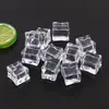 Decoración de Hielo de Cristal Sintético Asimétrico Acrílico Accesorios para Bar Piedras Transparentes Multifacéticas