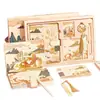 Set de Caja de Regalo para Cuaderno, Cuaderno de Regalo, Estilo Antiguo, Alto Valor Estético, Tendencia Nacional, Manual, Cuaderno, Productos Culturales y Creativos de la Ciudad Prohibida, Festival